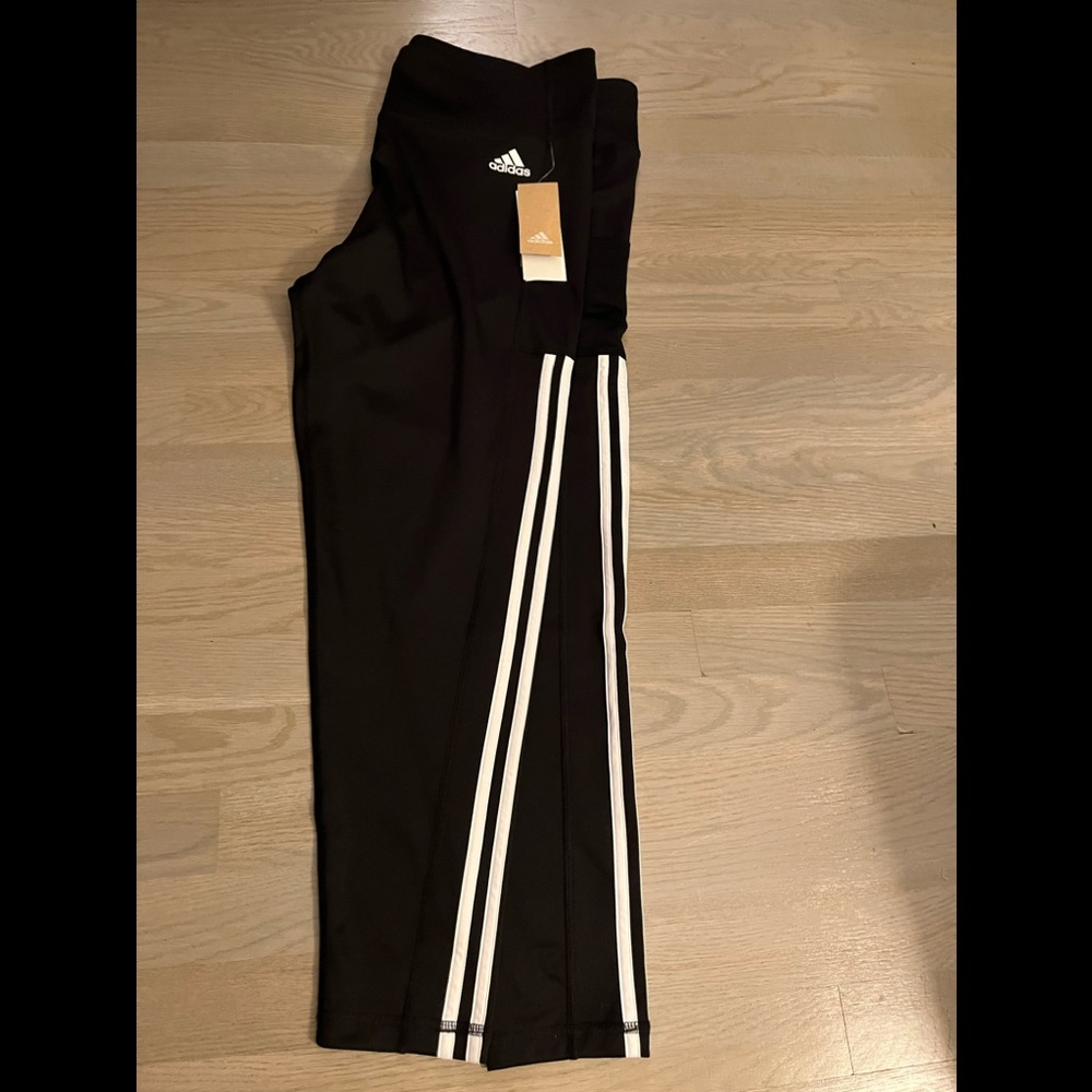 NWT Adidas triple stripe legging/exercise pant